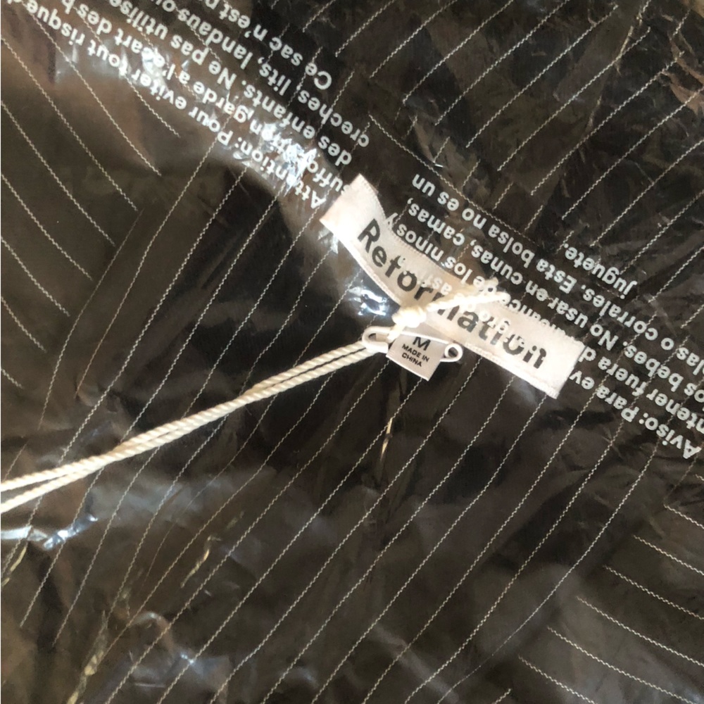 Reformation The Classic Relaxed Blazer - Black And White Stripe - Picture 5 of 7